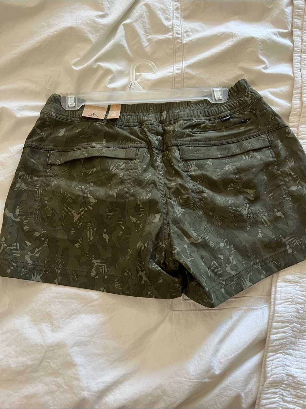 Prana Halle II Evergreen Camo Shorts - Picture 3 of 5